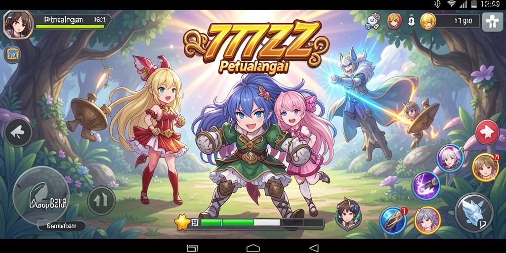 Screenshot gameplay 777ZX menampilkan dunia Anime yang dinamis.