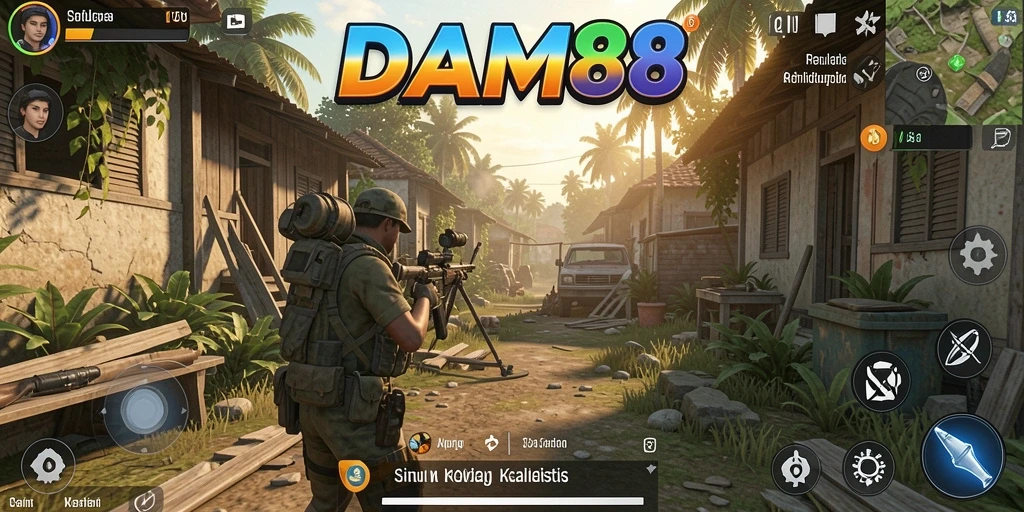 Screenshot gameplay <strong>DAM88</strong> dengan karakter dan aktivitas menarik.