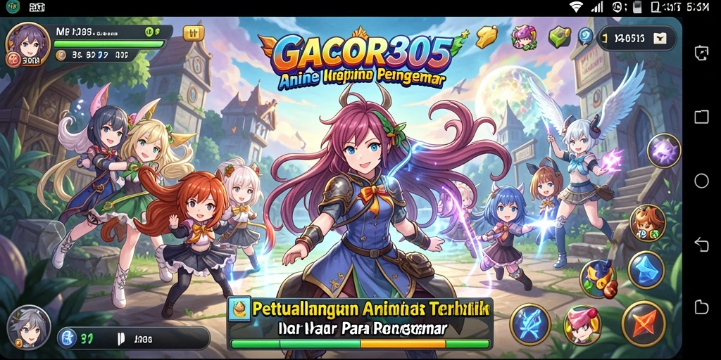 Gambaran gameplay GACOR305 yang menampilkan petualangan Anime yang seru.