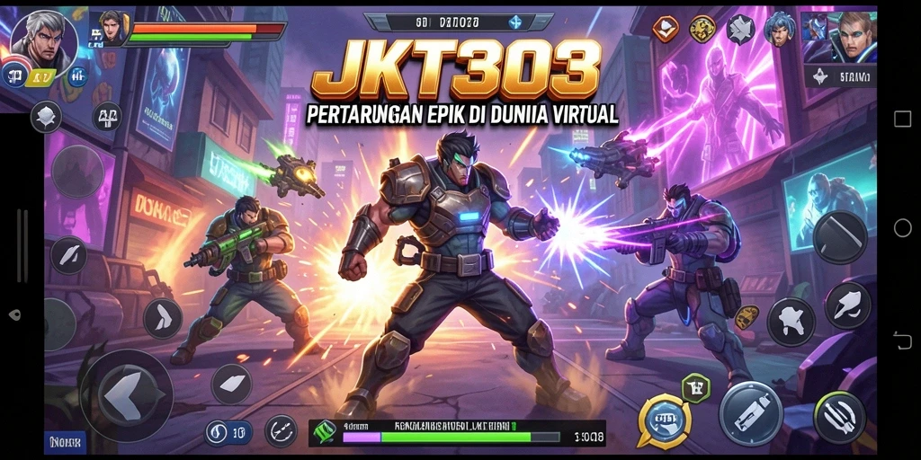 Tampilan menarik saat karakter bertarung di arena JKT303.