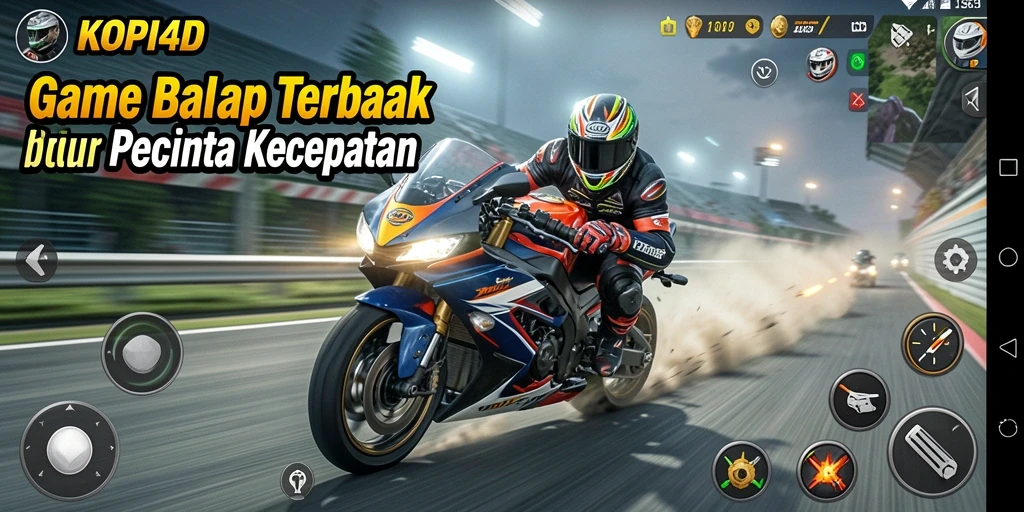 Tampilan menarik dari gameplay balap motor KOPI4D.