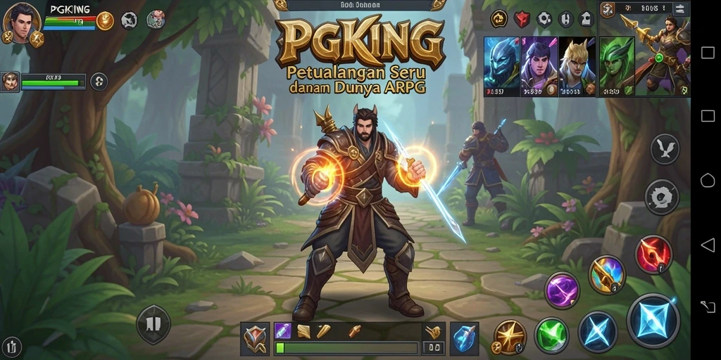 Tampilan permainan ARPG yang mendebarkan dan grafis menawan di PGKING.