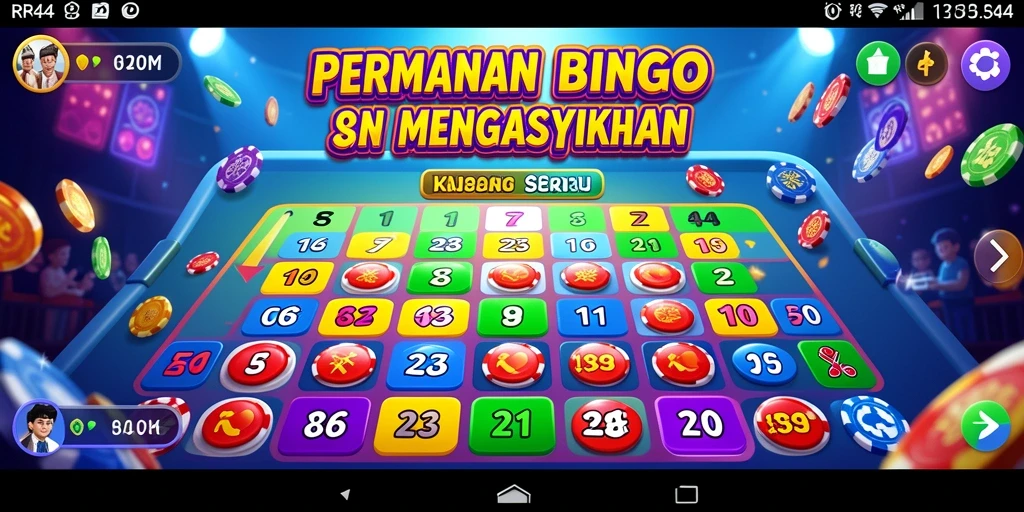 Tampilan gameplay Bingo RR44 yang penuh warna dan interaktif.