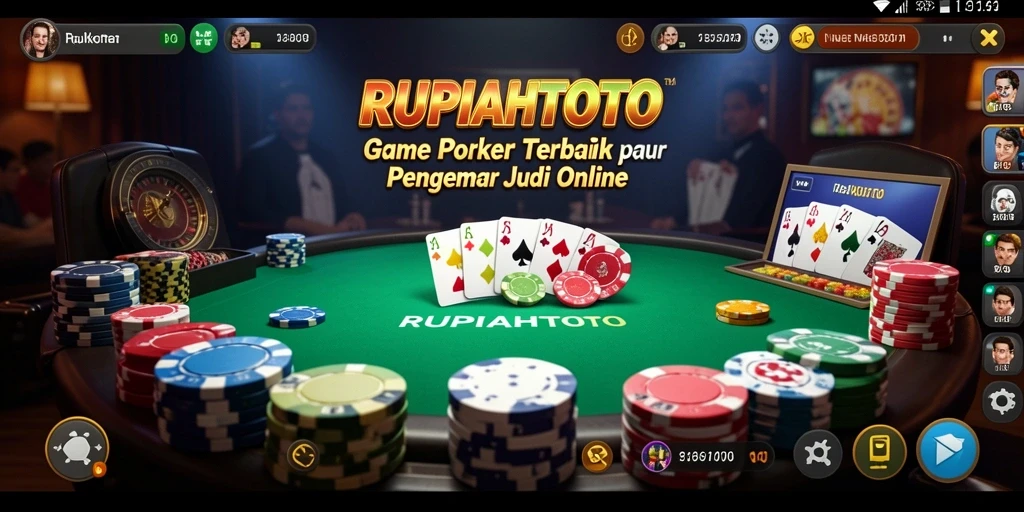 Tampilan gameplay menarik dalam RUPIAHTOTO dengan aksi poker yang intens.