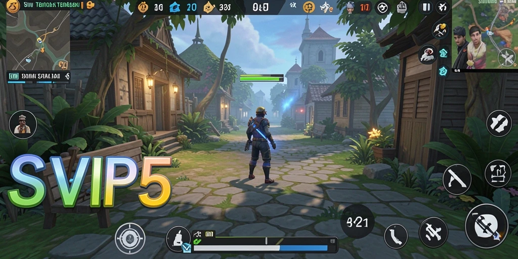 Screenshot gameplay SVIP5 dengan tampilan dunia simulasi yang luas.