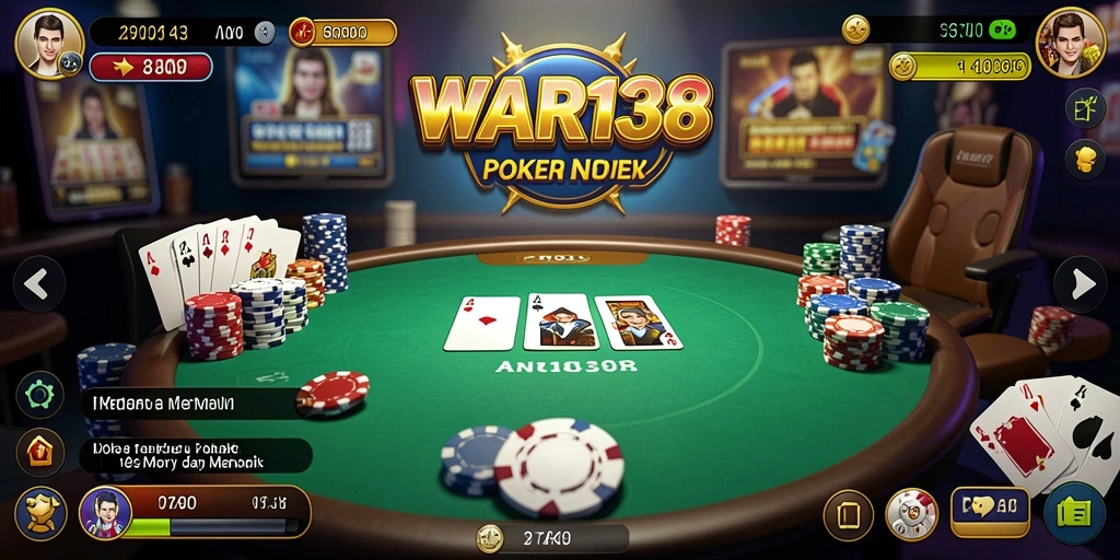 Screenshot gameplay <strong>WAR138</strong> menunjukkan pemain bersaing dalam permainan poker yang mendebarkan.